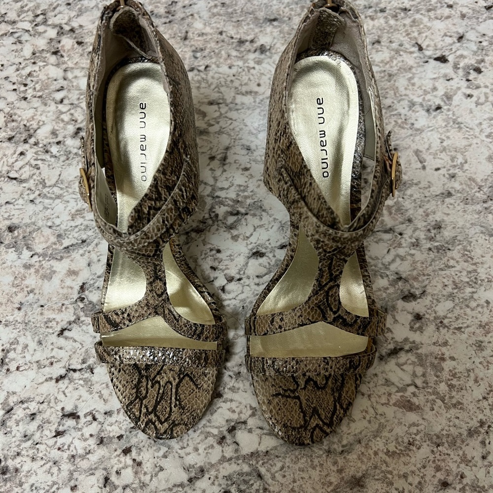 Snakeskin stilettos